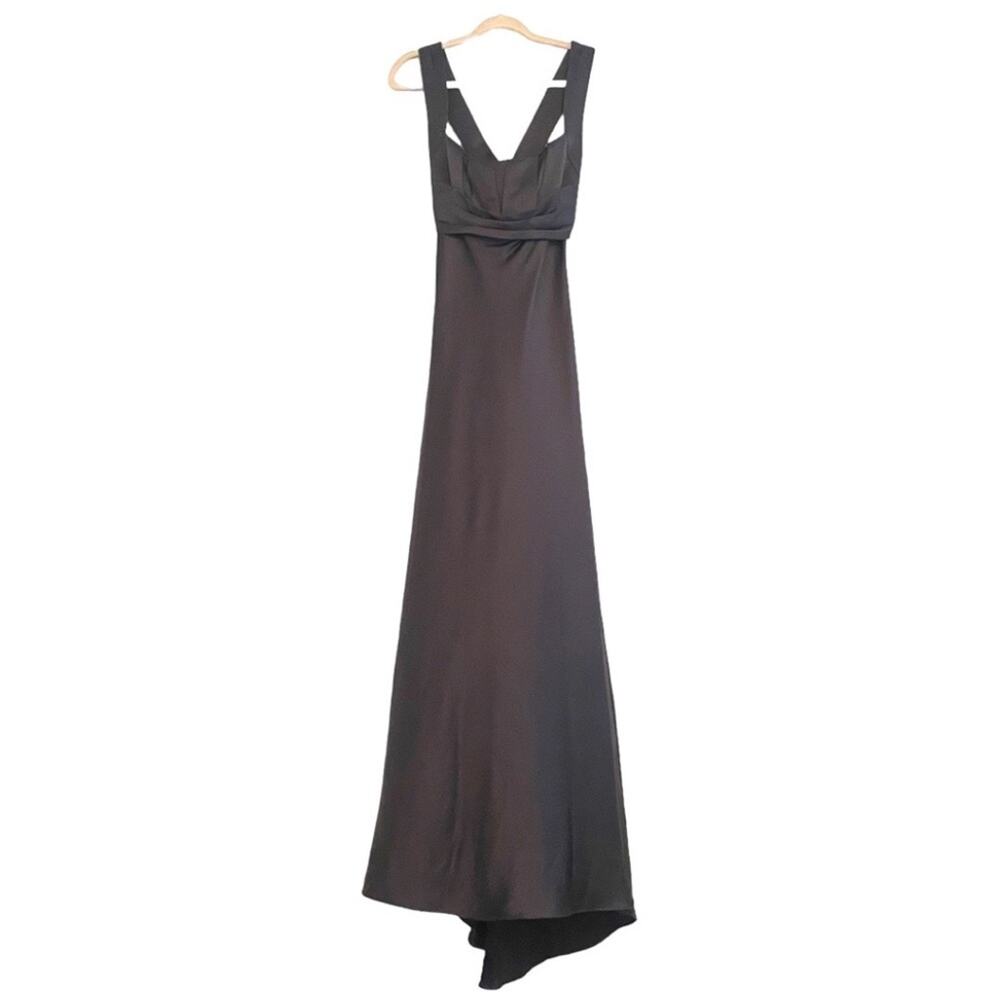 Calvin Klein long satin gray formal sleeveless dress Prom/Bridesmaid Gown